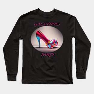 Galentines party lovely shoe Long Sleeve T-Shirt